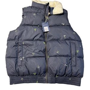 Navy floral Universal Thread Puffer Vest, sizes S,‎ M, XL, XXL cozy and so cute!